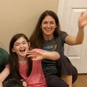 “Truly hilariously enjoyable”: Family of four attends online Improv for All workshop