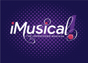 iMusical logo in swirling font over a dotted backdrop